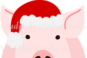 farm animals with Christmas hats, an Illustration by dogsinarow (Thumbnail 3 of 3)