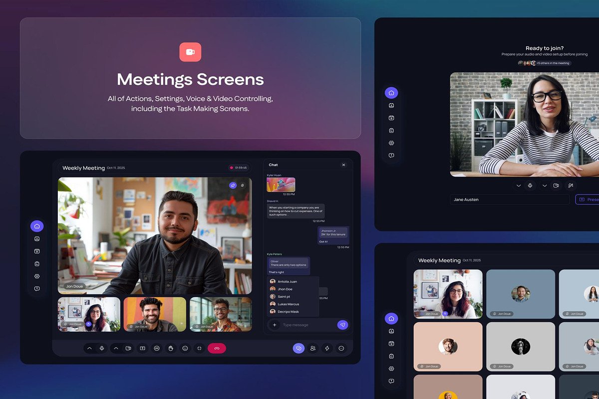 AI-Powered Meeting Assistant UI Kit, an UI Kit Template by Creative Perspective (Photo 4 of 8)