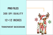 Preppy Patchwork Christmas Reindeer, an Illustration by SinaCreation (Thumbnail 6 of 7)