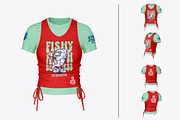 Layered Drawstring Tank Top Mockup, an Advertising Mockup by OneVectorStock (Thumbnail 2 of 2)