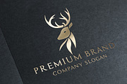 Premium Deer Logo - Mock-Up & Vector, a Branding & Logo Template by Multiple (Thumbnail 1 of 5)