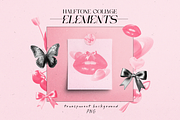 Pink Halftone Collage Elements, an Object Graphic by Animoon (Thumbnail 3 of 19)