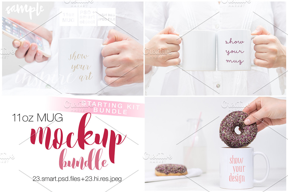 11oz Ceramic Mug Starting Kit Bundle, a Product Mockup by Inspire Mockups (Photo 2 of 8)