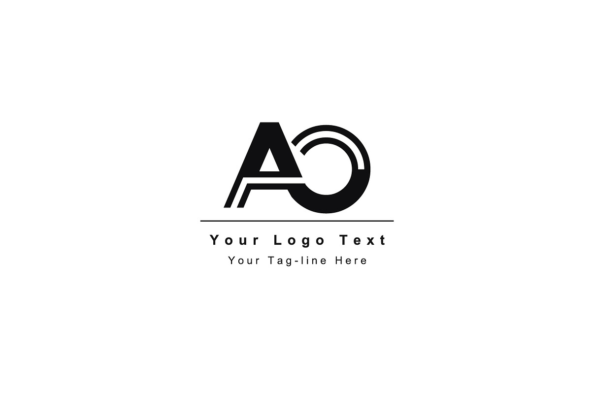 initial logo ao oa design icon symbo, a Branding & Logo Template by OmerStudio