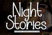 Night Stories | Script Font, a Script Font by Scratchones (Thumbnail 1 of 8)