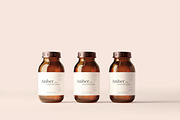 Amber Glass Jar / Bottle Mockups, a Cups & Container Mockup by pmvch (Thumbnail 2 of 10)