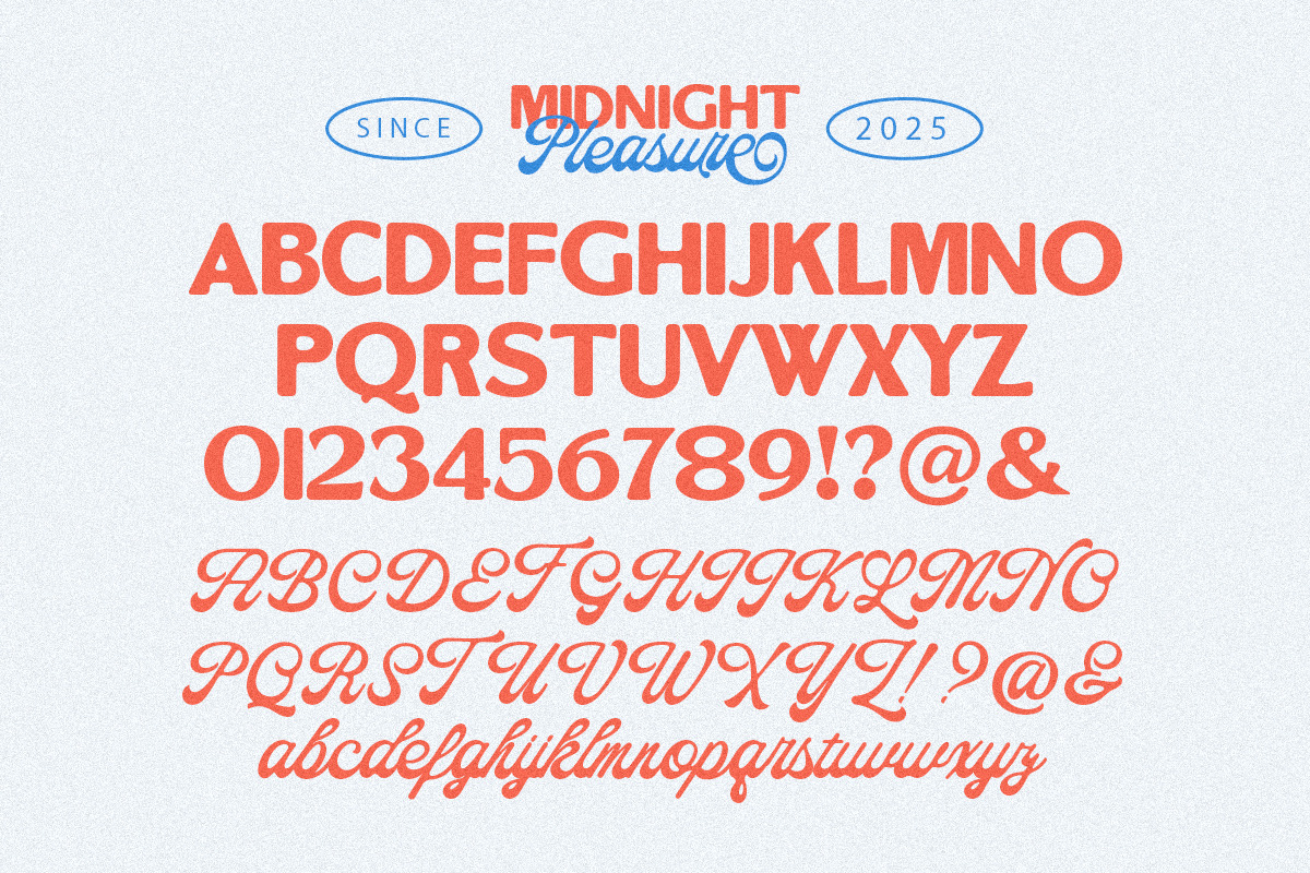 Midnight Pleasure - Font Duo!, a Script Font by Letter Fresh (Photo 9 of 10)