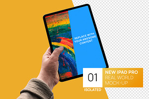New iPad Pro 11  in Hand Mockup