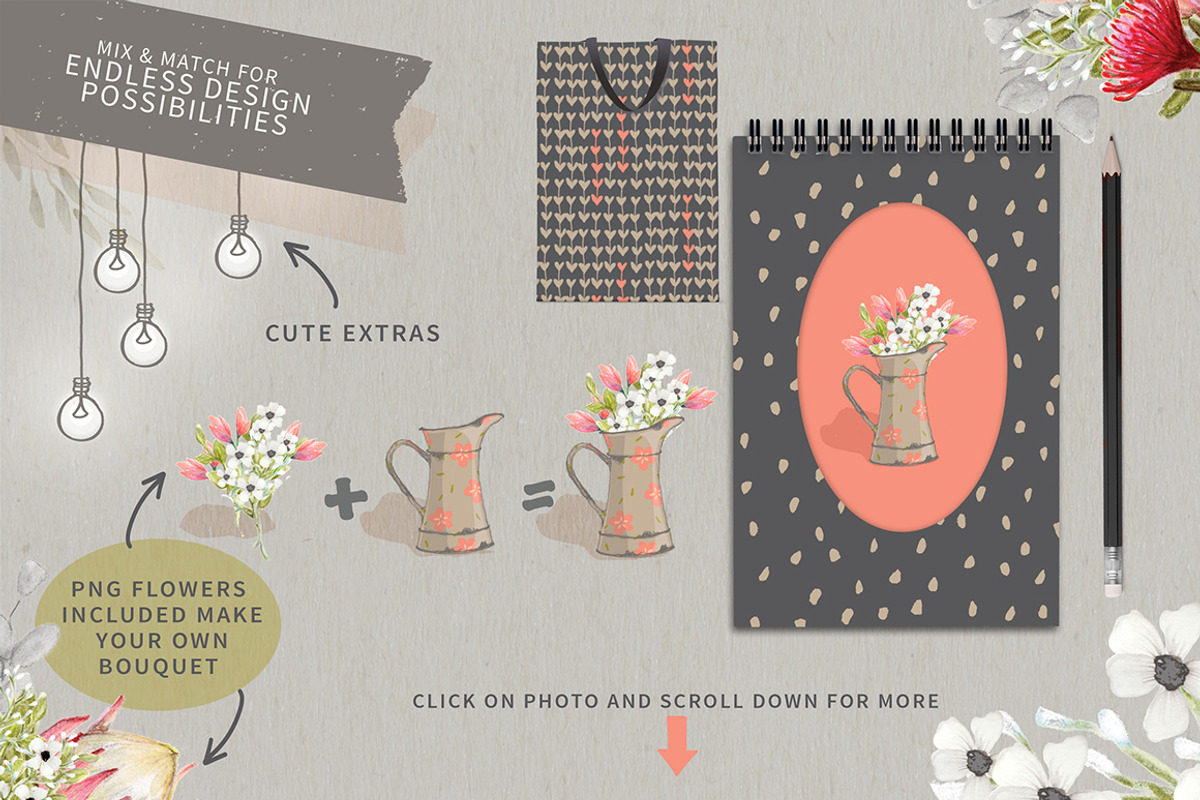 SHABBY CHIC VINTAGE COLLECTION, a Texture Illustration by Ingrid Marais Design (Photo 2 of 4)