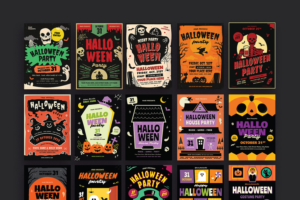 20 Halloween Flyer Bundle, a Flyer Template by VectorVactory (Photo 9 of 9)