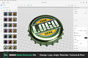 Bottle Cap Mockup, a Product Mockup by graphiklee (Thumbnail 3 of 3)