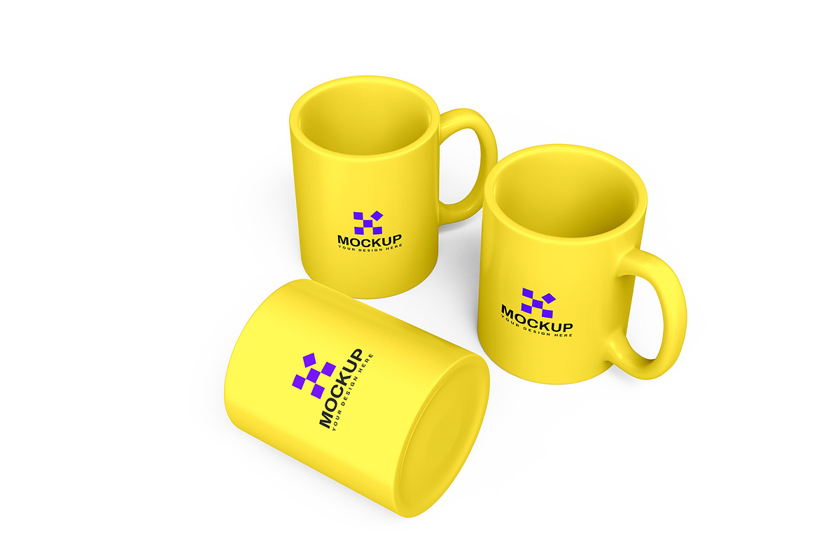 Modern Set of Coffee Mugs Mockup, a Product Mockup by graphypix (Photo 1 of 4)