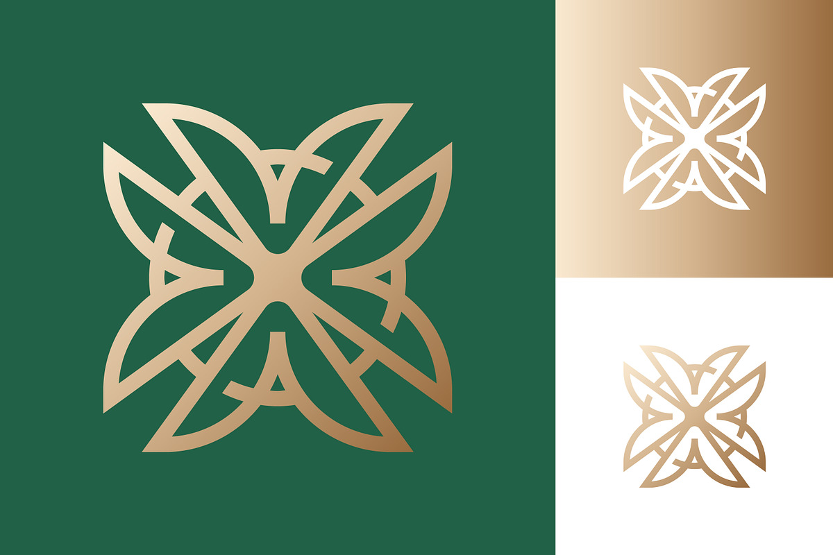 Elegant Gold Geometric Floral Logo, a Branding & Logo Template by Signatoro (Photo 1 of 3)