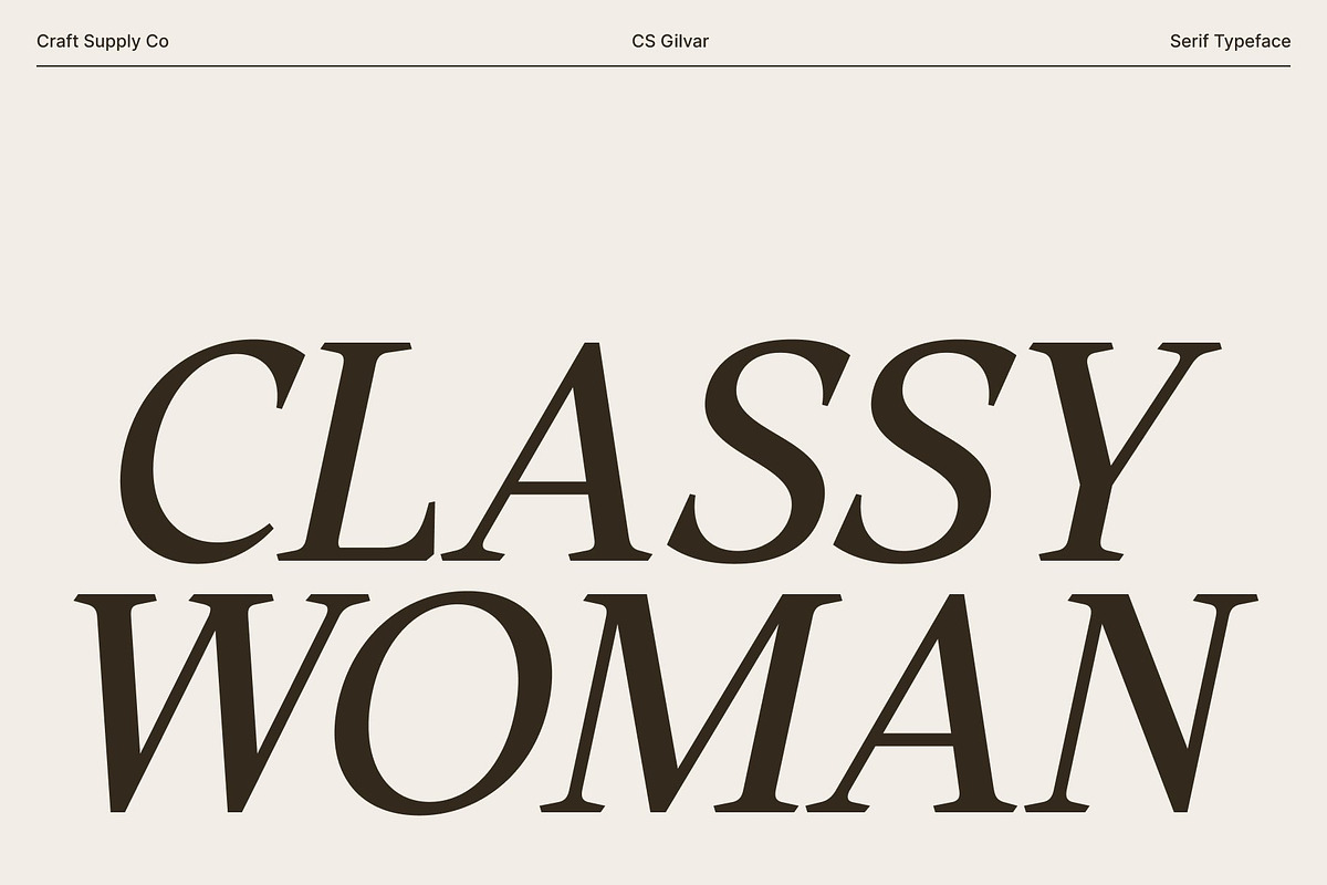CS Gilvar – Classic Serif Font, a Serif Font by Craft Supply Co. (Photo 4 of 8)