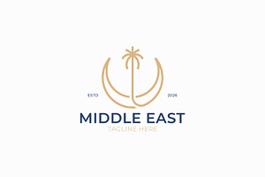 Middle East Palm Tree Logo Design, a Branding & Logo Template by Signatoro