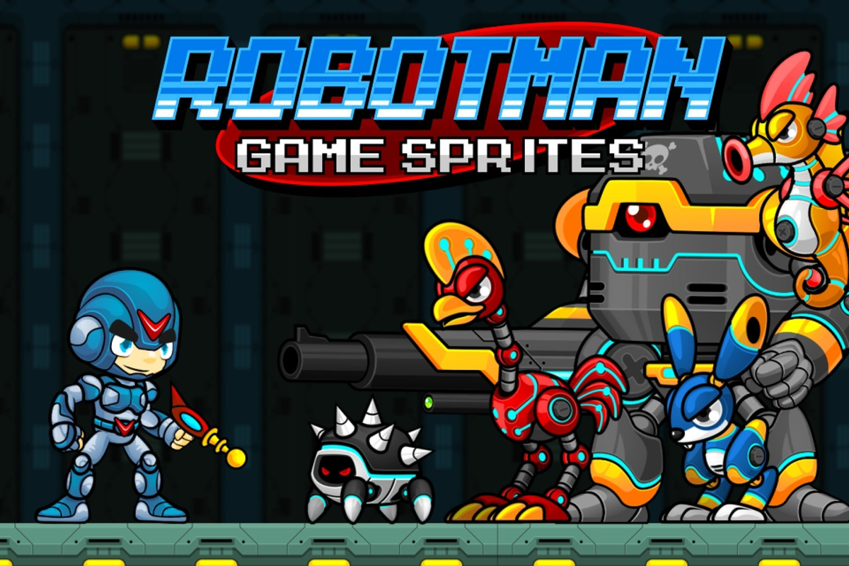 Robotman Game Sprites, an Animal Illustration by pzUH (Photo 1 of 5)