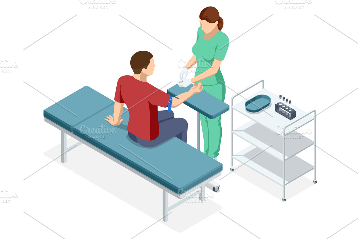 A nurse in green scrubs is taking a, a Healthcare Illustration by Golden Sikorka
