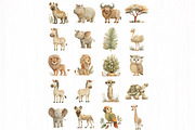 Safari Friends Animals collection, an Illustration by DreamCafeArt (Thumbnail 4 of 10)