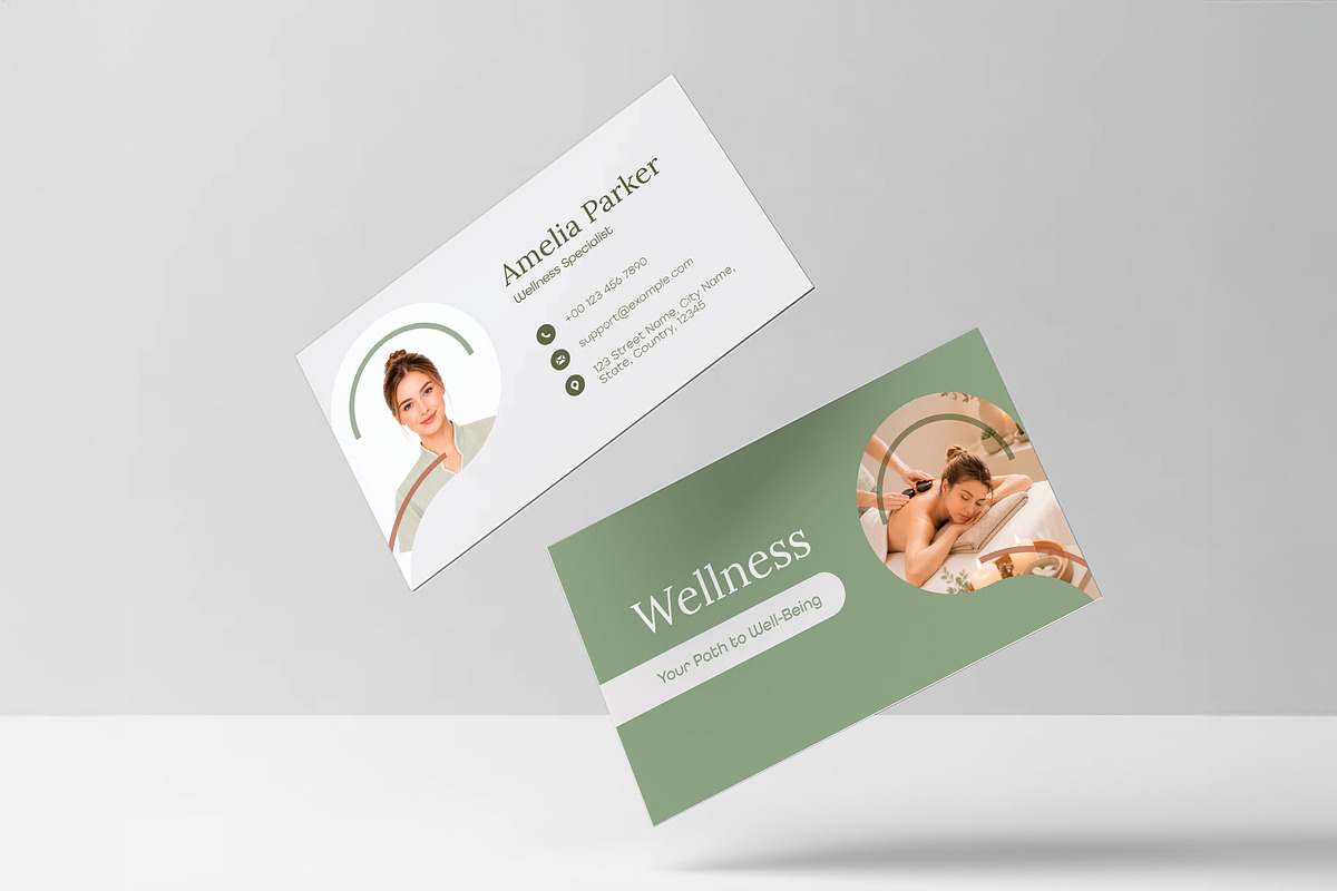 Wellness Business Card Template, a Business Card Template by WheelieMonkey (Photo 2 of 2)