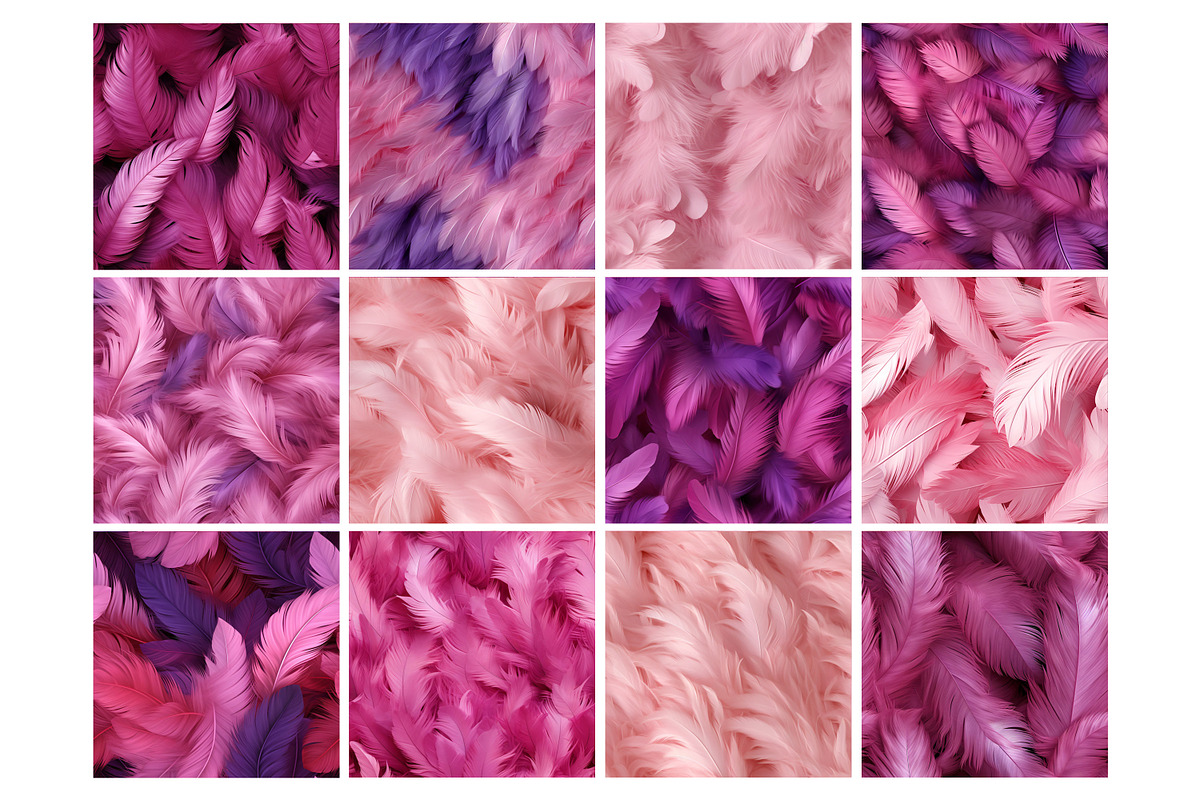 Pink Feathers Seamless Pattern, a Pattern Graphic by Forhadx5 (Photo 4 of 7)