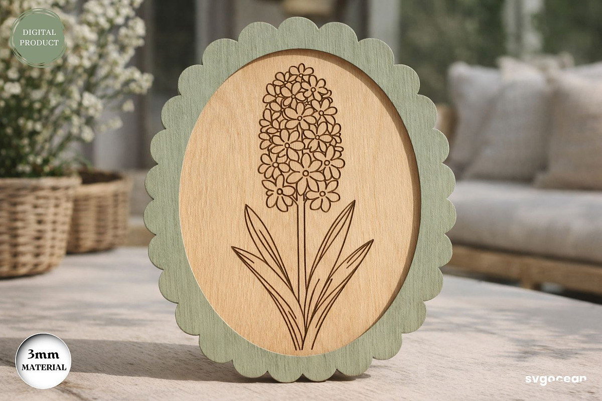 Scalloped Flower Frame SVG Bundle, a Decorative Illustration by svgocean (Photo 11 of 13)