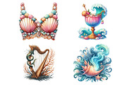 Siren Summer Clipart, an Illustration by Pixels.Craft (Thumbnail 7 of 8)