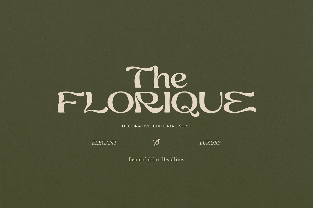 Florique Decorative Art Nouveau Font, a Serif Font by gafaroff studio (Photo 1 of 10)
