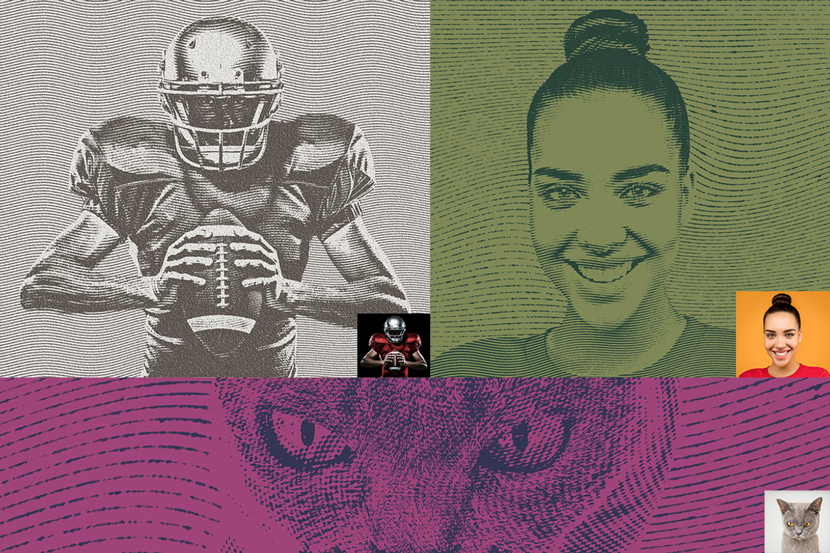 Engrave Halftone Pro Ps Action, an Action Add-On by ridvanpars (Photo 11 of 12)