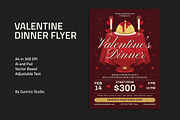 Valentine Dinner Flyer, a Flyer Template by Gumico Studio. (Thumbnail 1 of 3)
