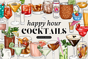 Cocktail Drinks Illustrations, a Food Illustration by TWG Designs (Thumbnail 1 of 2)