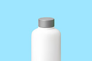 3D White Supplement Bottle on Blue, an Object Illustration by Abscent (Thumbnail 3 of 3)
