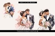 Watercolor Bride & Groom PNG Clipart, a Person Illustration by Geniecreativestudio (Thumbnail 5 of 9)