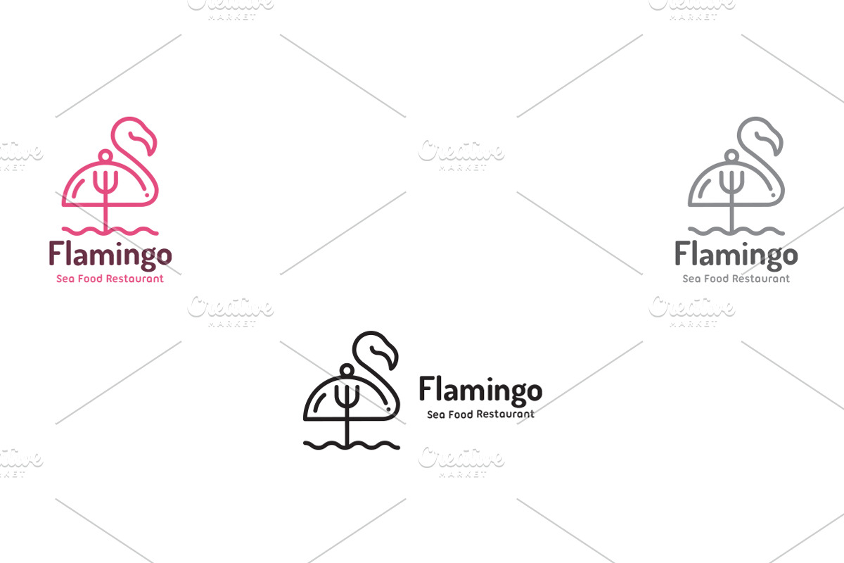 Flamingo Sea Food Logo, a Branding & Logo Template by Martin-Jamez (Photo 2 of 4)