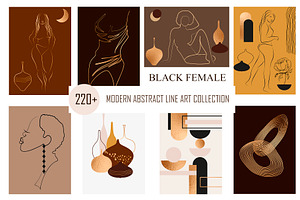 LINE ART COLLECTION BLACK FEMALE, a Healthcare Illustration by ArtOLB