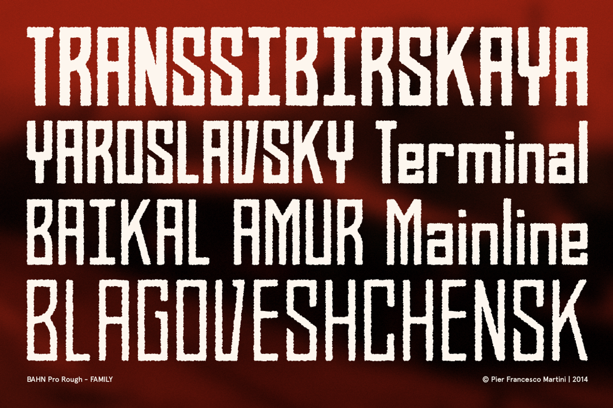 BAHN Pro Rough - FAMILY, a Sans Serif Font by MARTINI Type Designer (Photo 5 of 5)