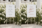 Floral Wedding Welcome Sign Mockup, an Advertising Mockup by Serenefeeling (Thumbnail 2 of 7)