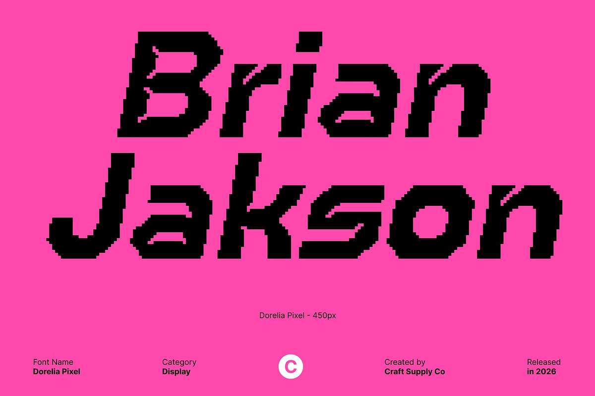 Dorelia Pixel, a Sans Serif Font by Craft Supply Co. (Photo 4 of 8)