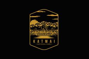 Katmai National Park logo, a Branding & Logo Template by swarnstudio
