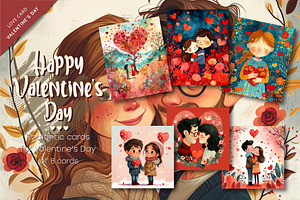 Valentine's Day Cards. Love cards, a Decorative Illustration by KENO Mascots