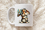 Whimsical Spring Bunny Clipart, an Illustration by OK Design (Thumbnail 5 of 6)