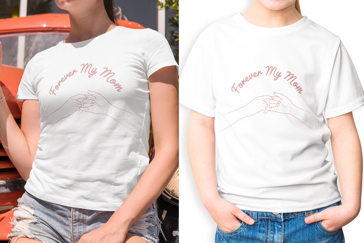 Forever My Mom T-Shirt Design svg, an Object Illustration by Ghagra (Photo 5 of 7)