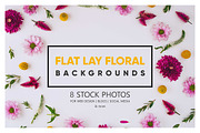 Flat lay floral Stock Photo, a Mockup by GalinaMalinka (Thumbnail 1 of 10)