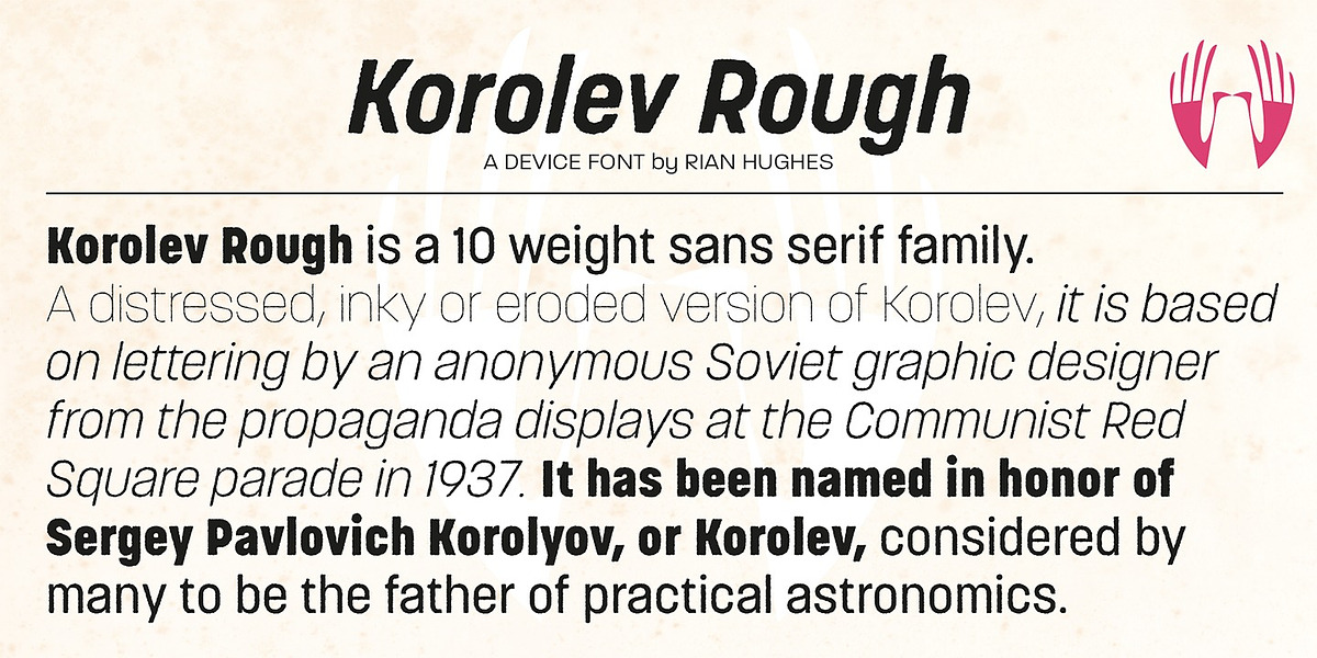 Korolev Rough, a Sans Serif Font by Device (Photo 1 of 8)