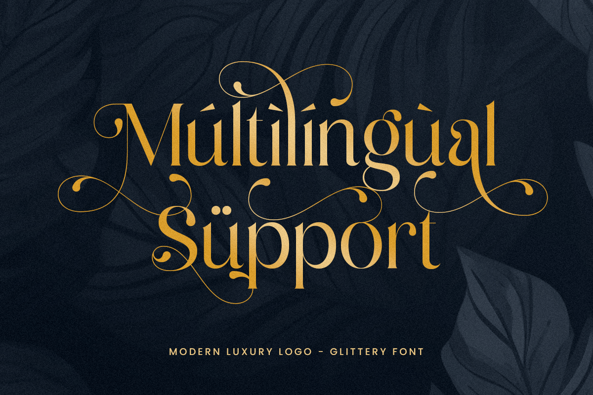 Glittery - Lavish Luxury Font, a Serif Font by Sensatype (Photo 12 of 12)
