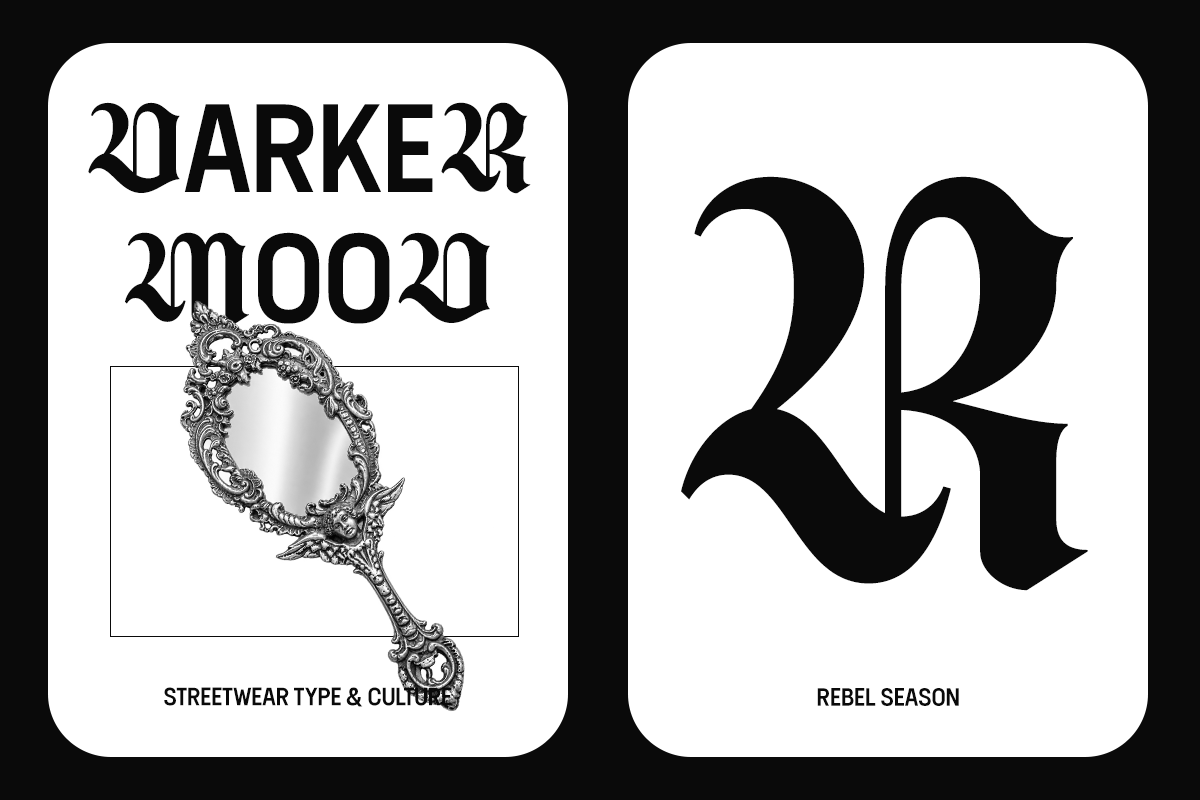 Bergham - Experimental Display Font, a Blackletter Font by RagamKata (Photo 6 of 10)