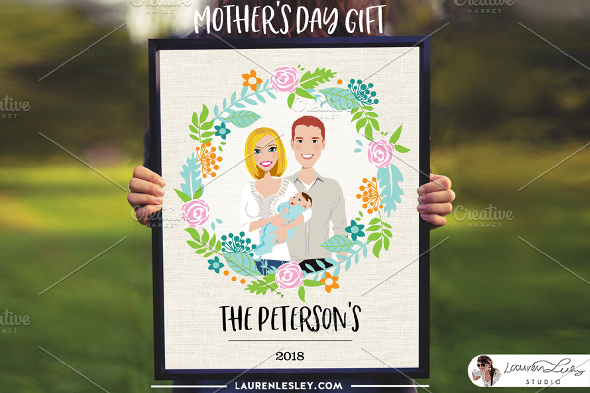 Family Portrait Creator, an Illustration by Lauren Lesley Studio (Photo 1 of 8)