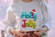 Holly Jolly Png Christmas Faux Yarn, an Illustration by designcity5 (Thumbnail 5 of 8)