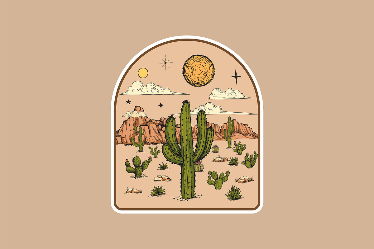 Hand Drawn Desert Landscape Elements, an Illustration by Artolabs (Photo 4 of 19)
