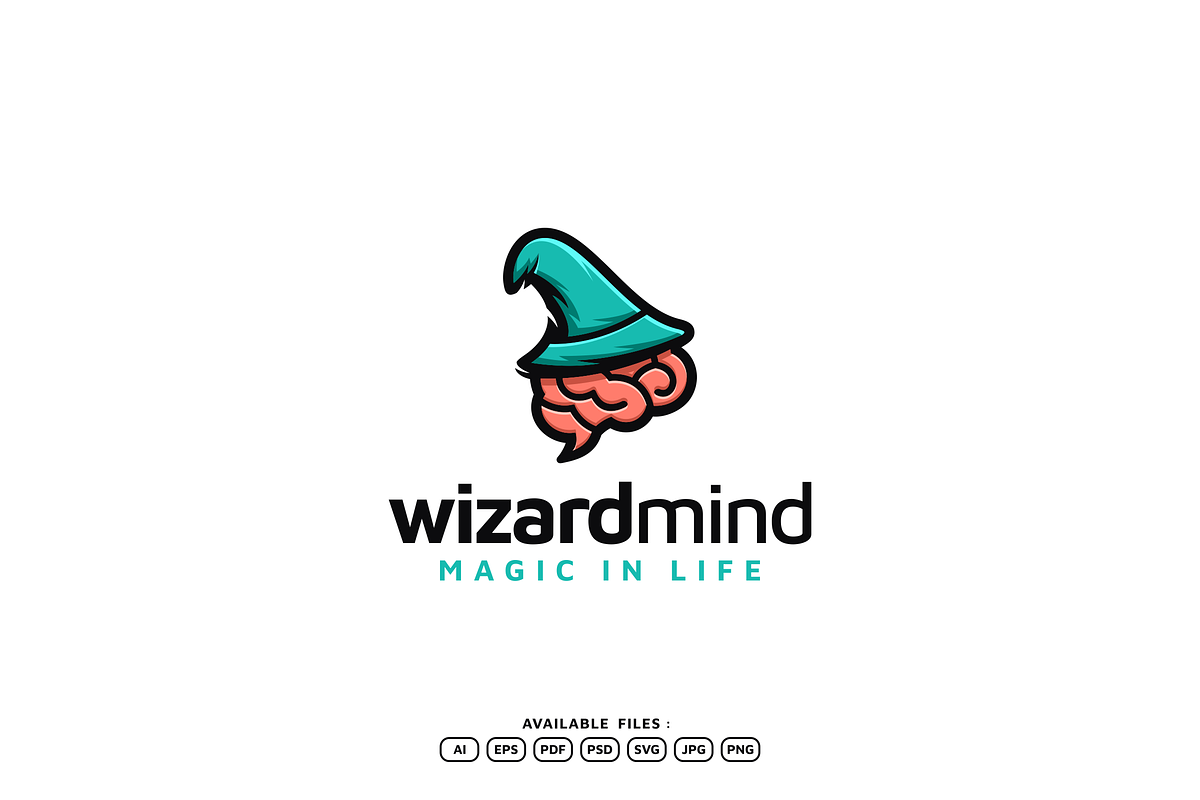 WIZARD MIND LOGO TEMPLATE, a Branding & Logo Template by artism_design (Photo 2 of 2)