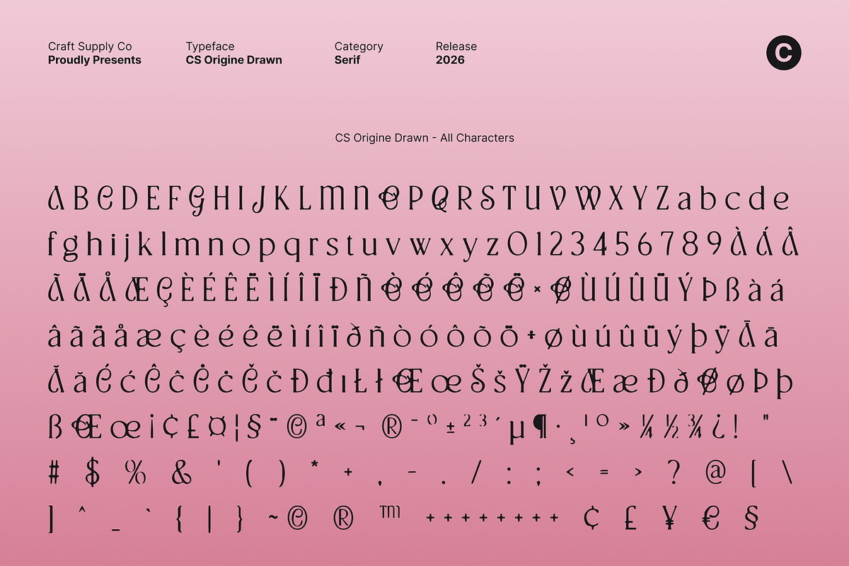 CS Origine Drawn, a Serif Font by Craft Supply Co. (Photo 8 of 8)